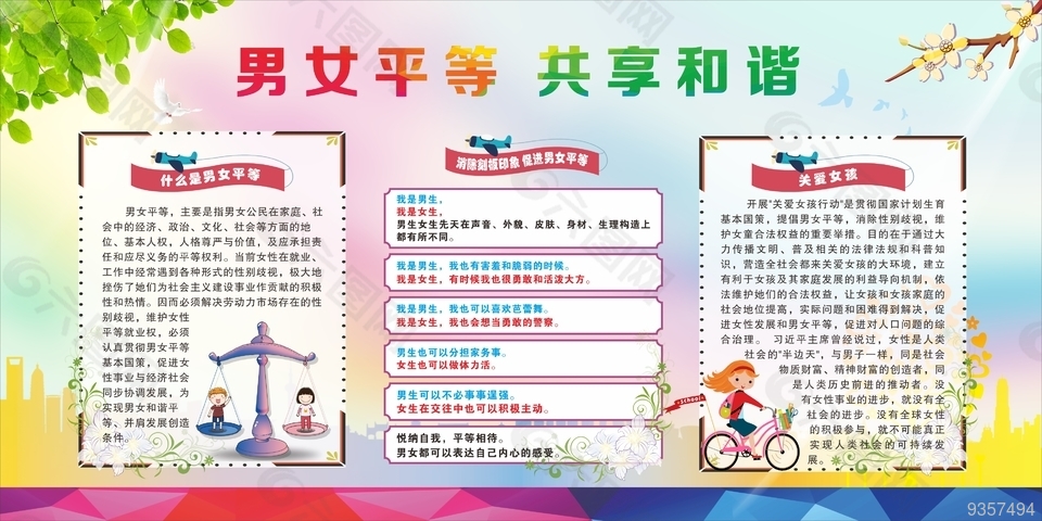 男女平等展板