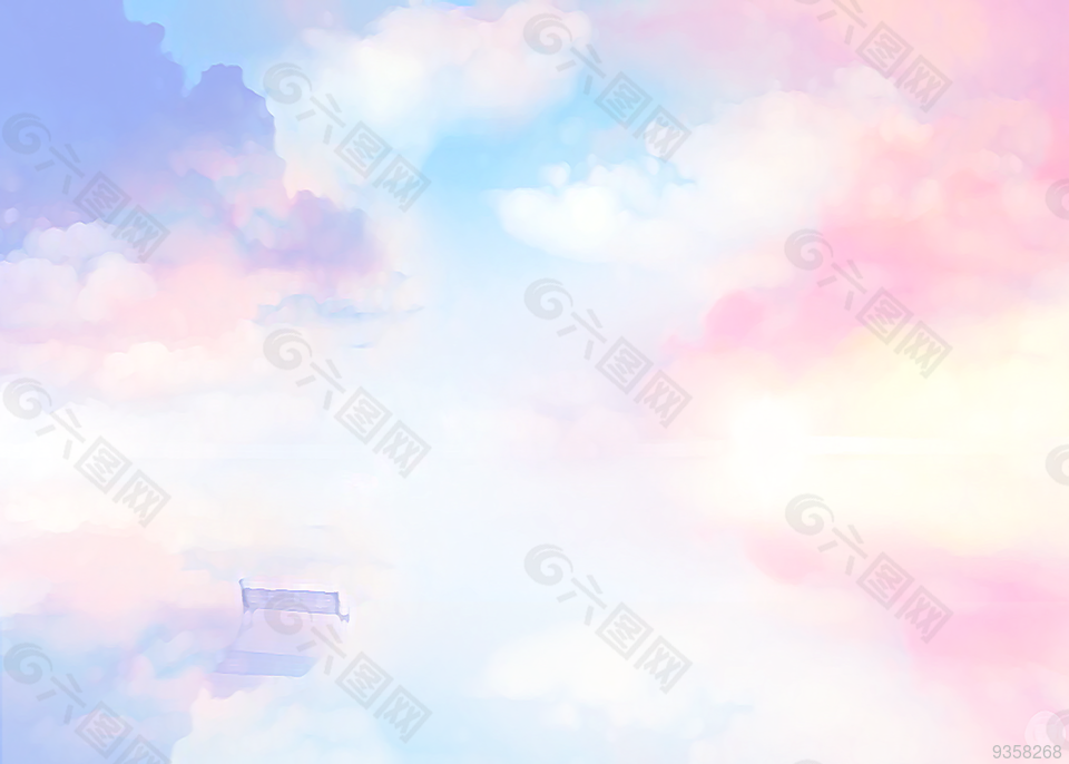 唯美彩色天空云朵背景