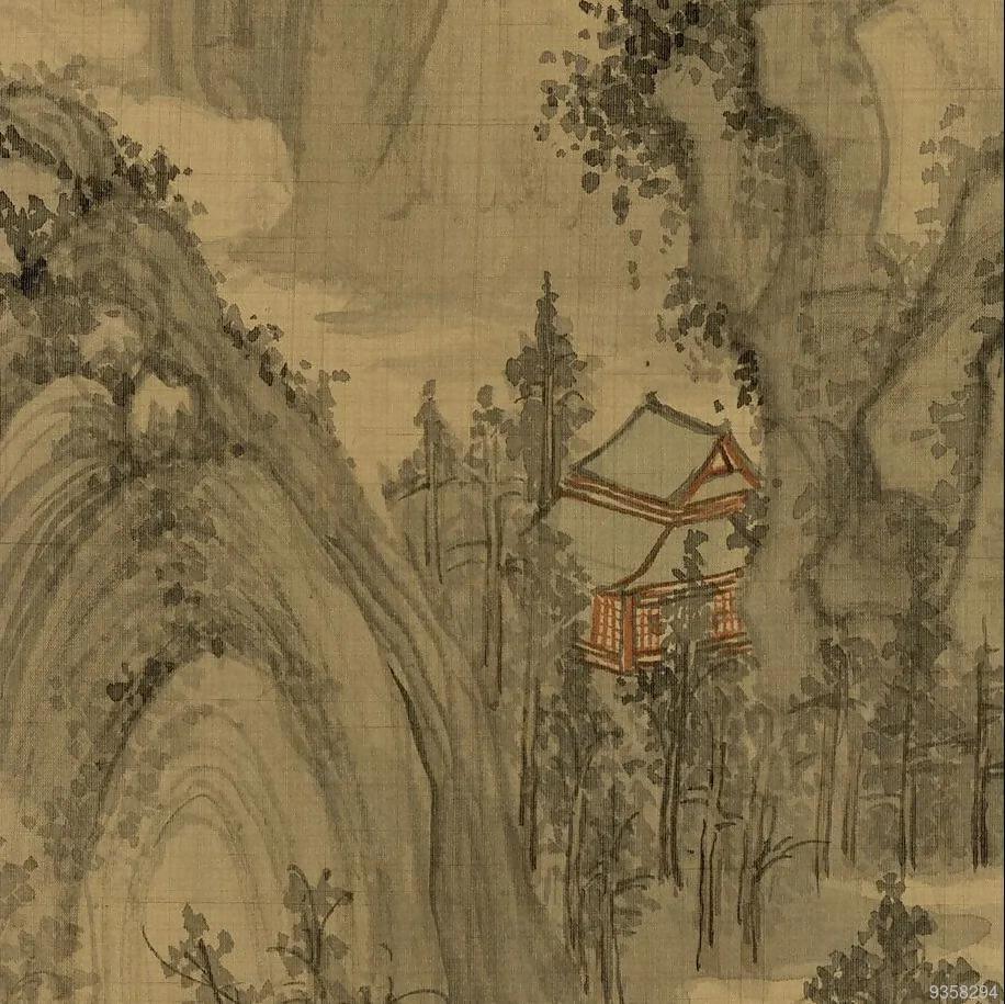 溪山幽居图细节1｜杨青辞国画