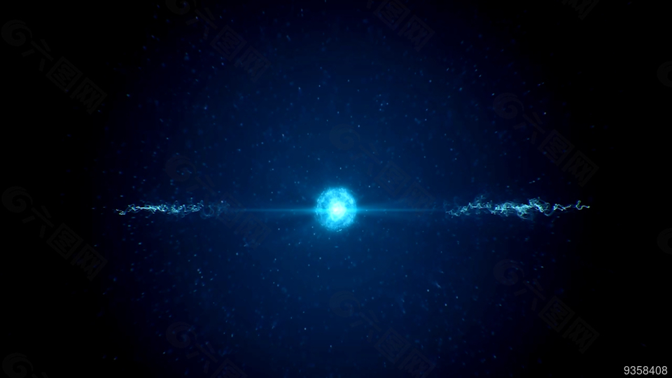 大气蓝色科技粒子动态背景视频