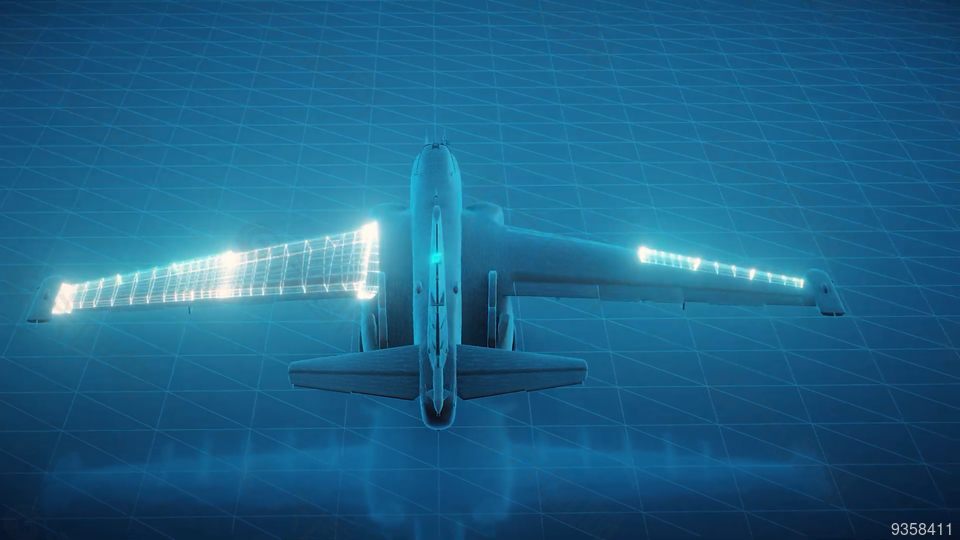 科技炫酷蓝色飞机展示企业宣传素材