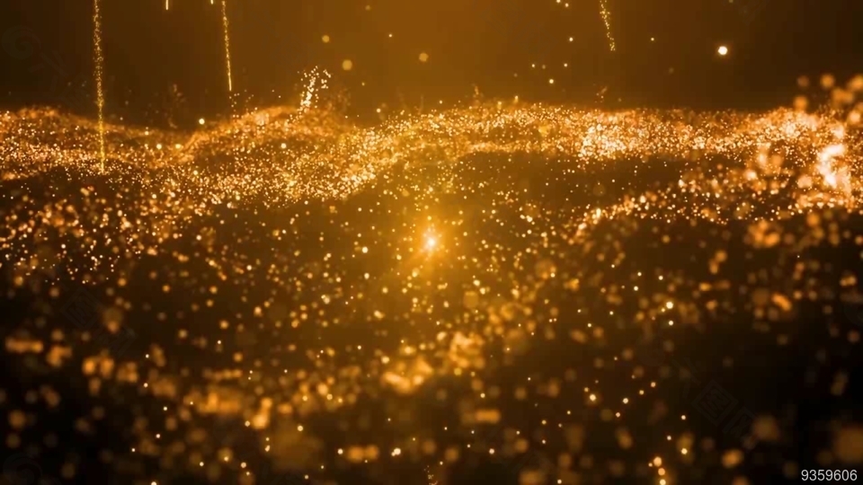 金色大气粒子动态背景视频