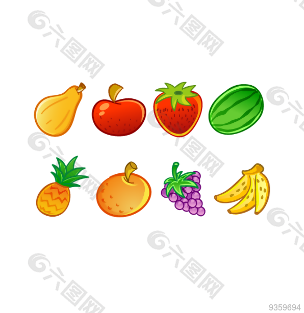 最新水果系列设计元素图片