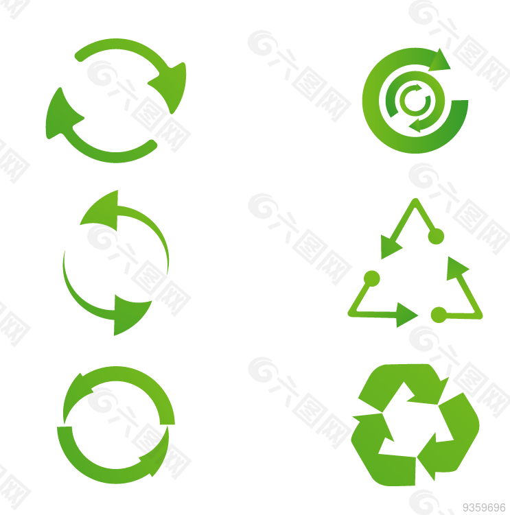 绿色回收环保元素标志