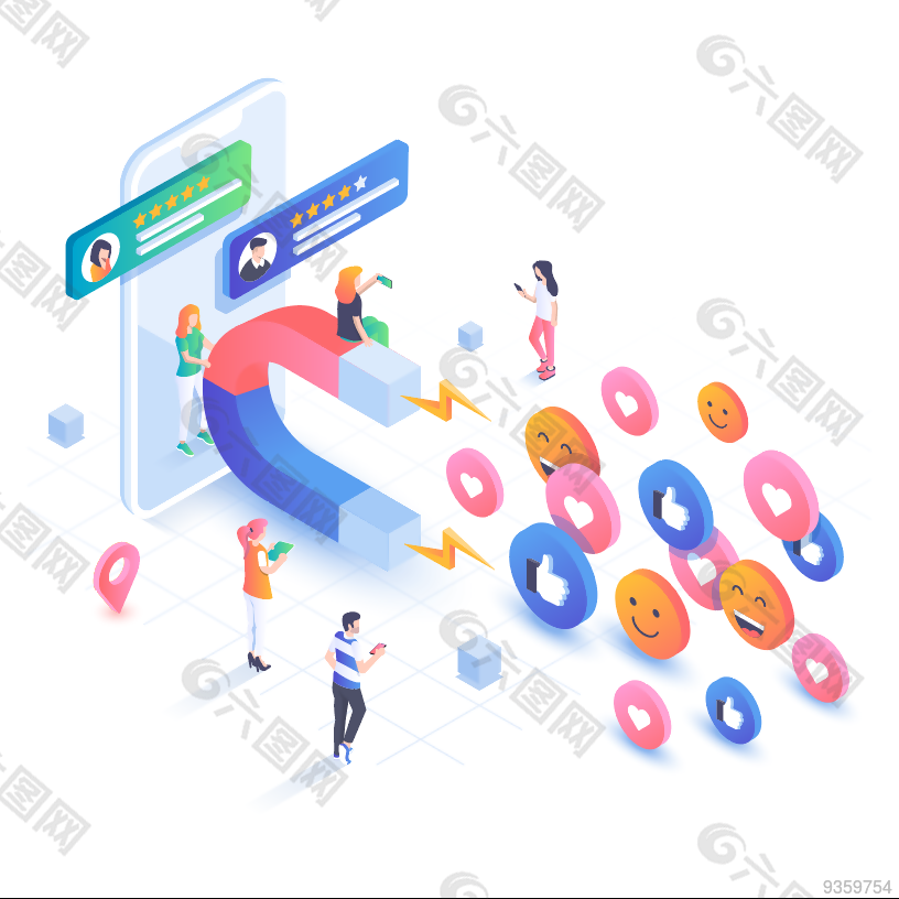 2021科技UI插画背景