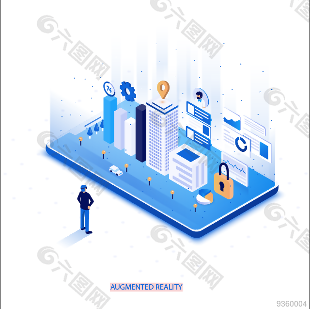 现代风格的图标插画素材