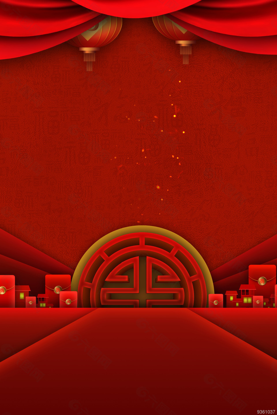 新年喜庆背景图案设计春节背景