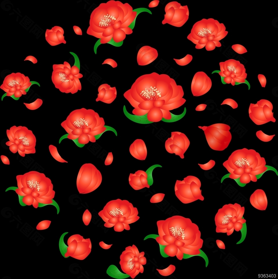 海棠花 花朵 红色花 花素材