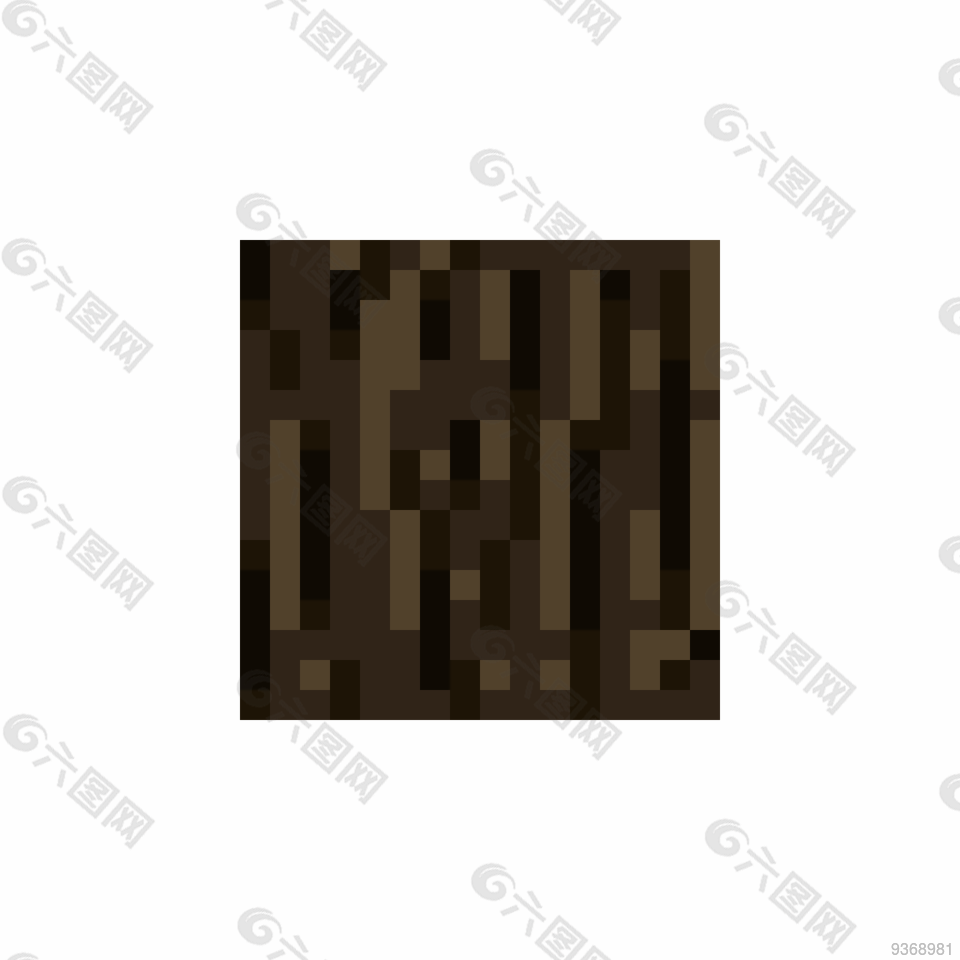 我的世界2d方块（深色橡木1）