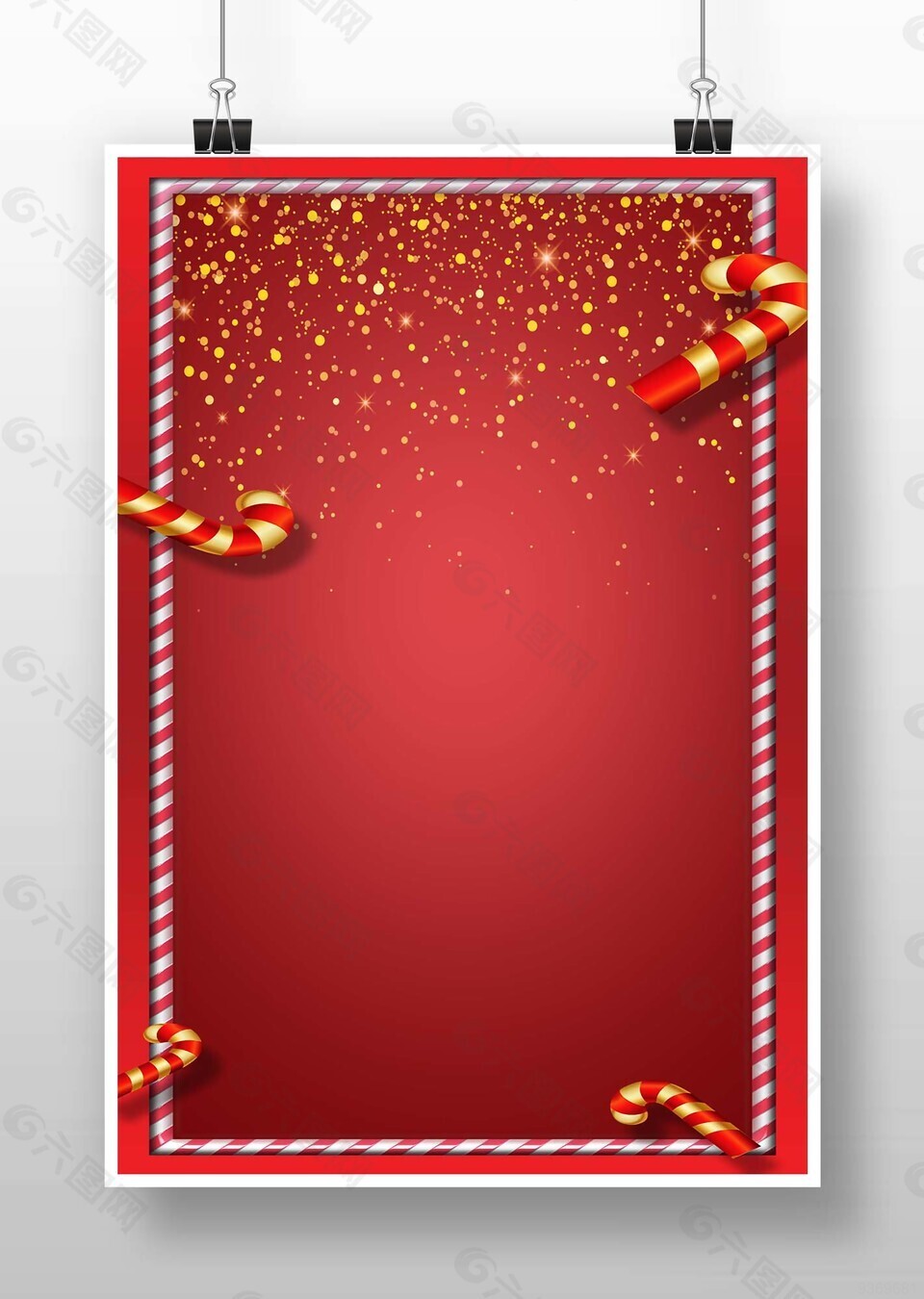 喜庆节日海报圣诞节红色背景图
