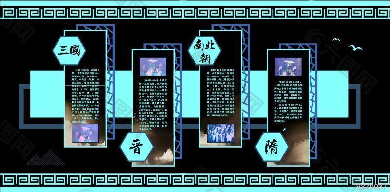 中国 历史 文化墙 历史 文化墙 展板