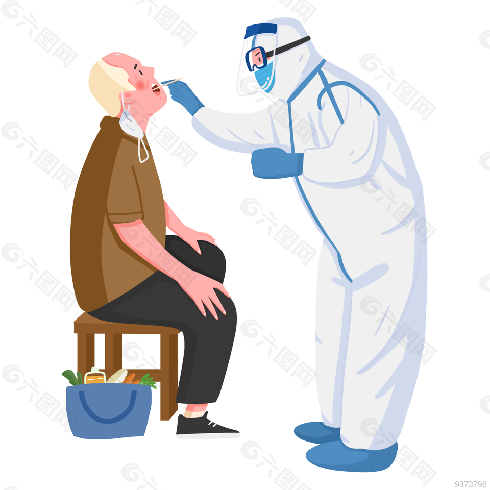 核酸采集卡通图案