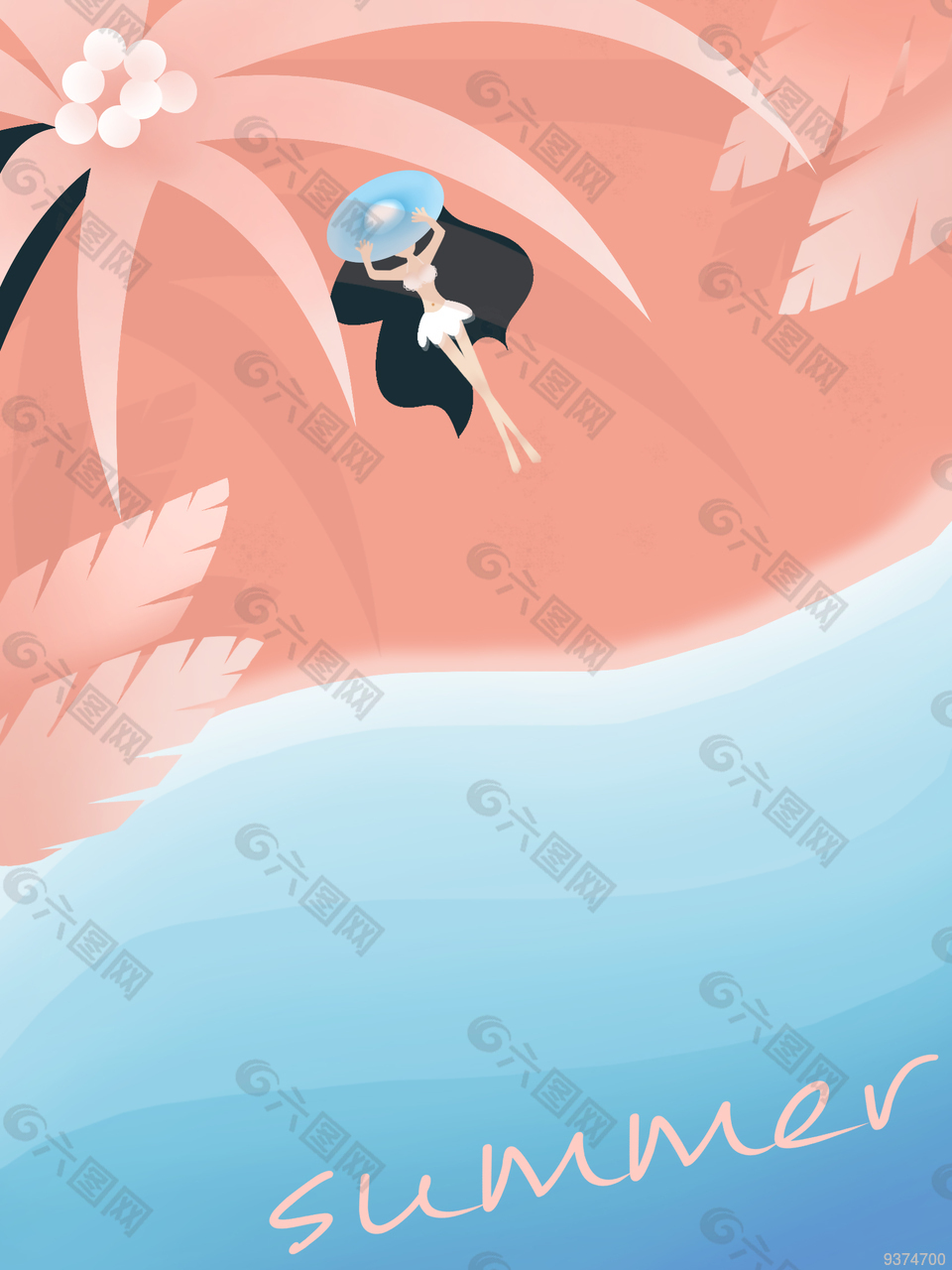 简约夏季插画设计