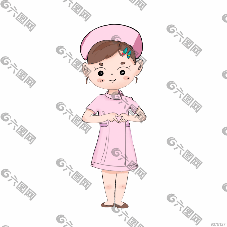 手绘护士卡通人物图片