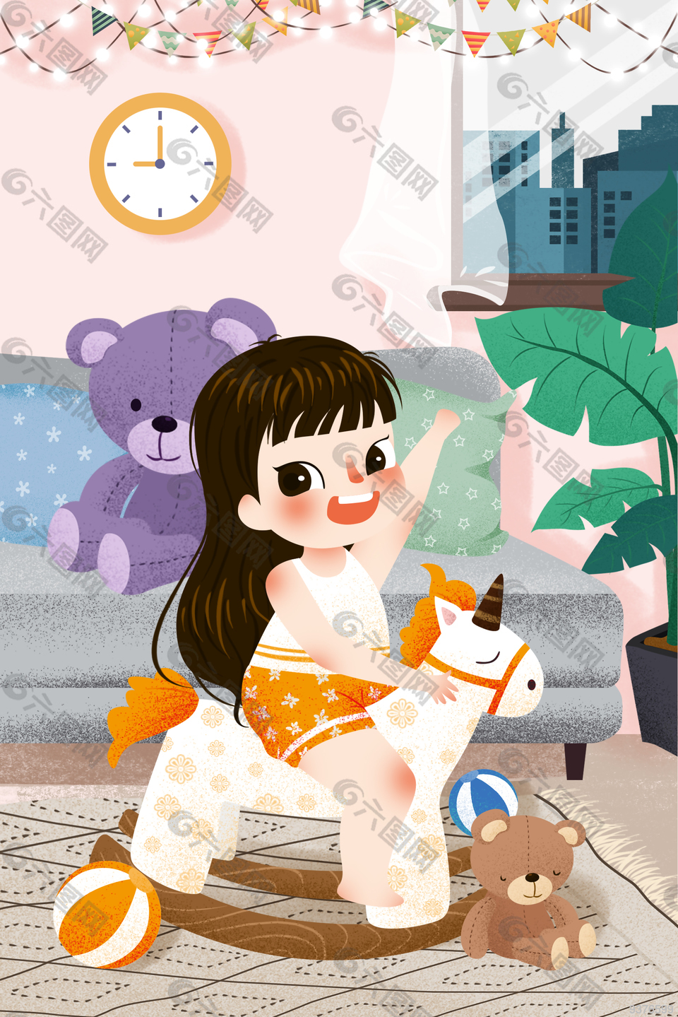 六一儿童节psd模板