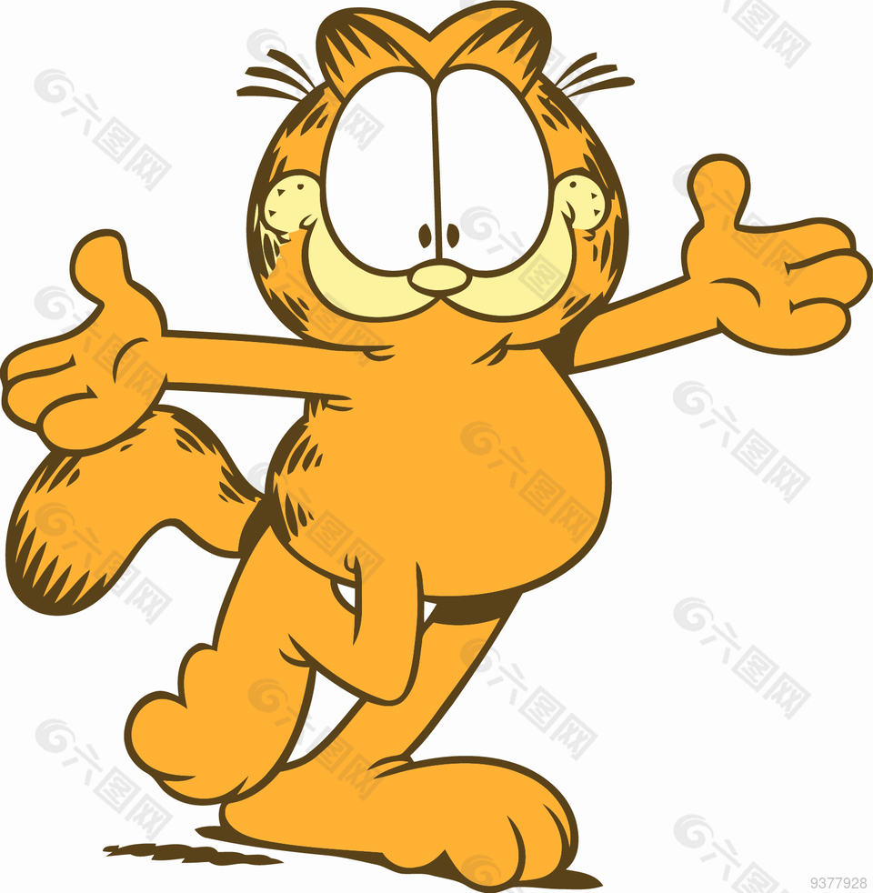 加菲猫矢量图高清图