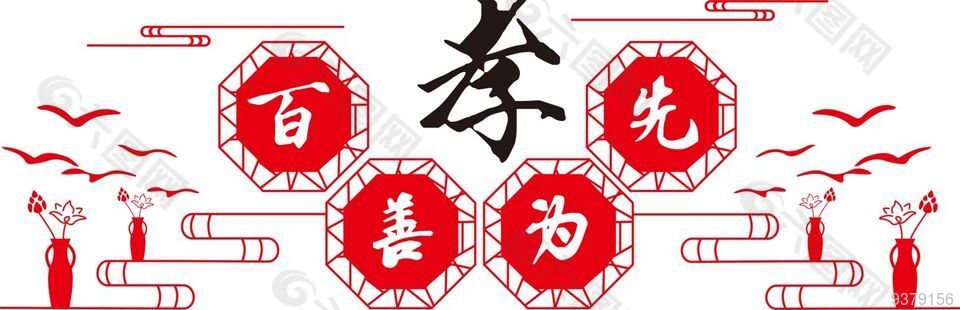 中国传统孝道文化墙设计展板