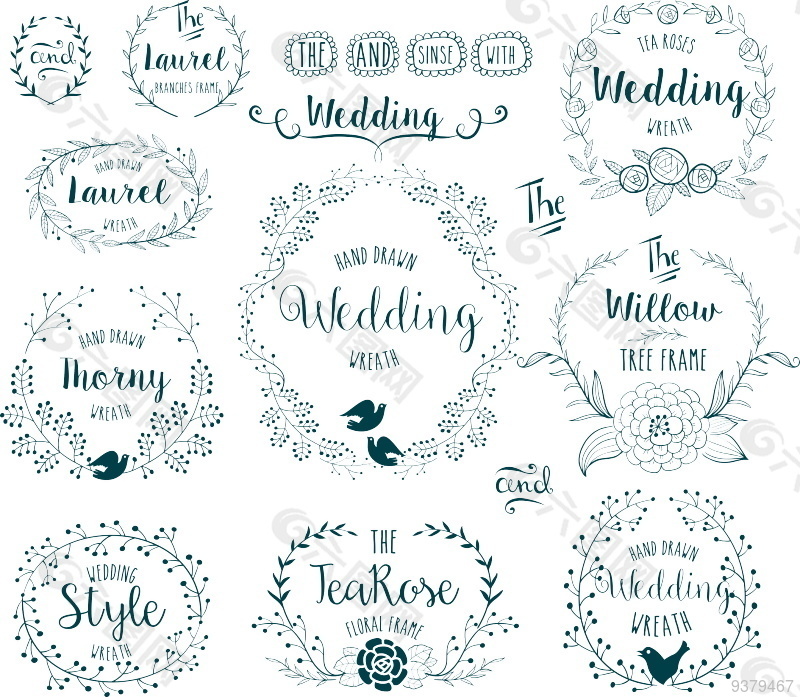 欧式边框花纹装饰素材设计