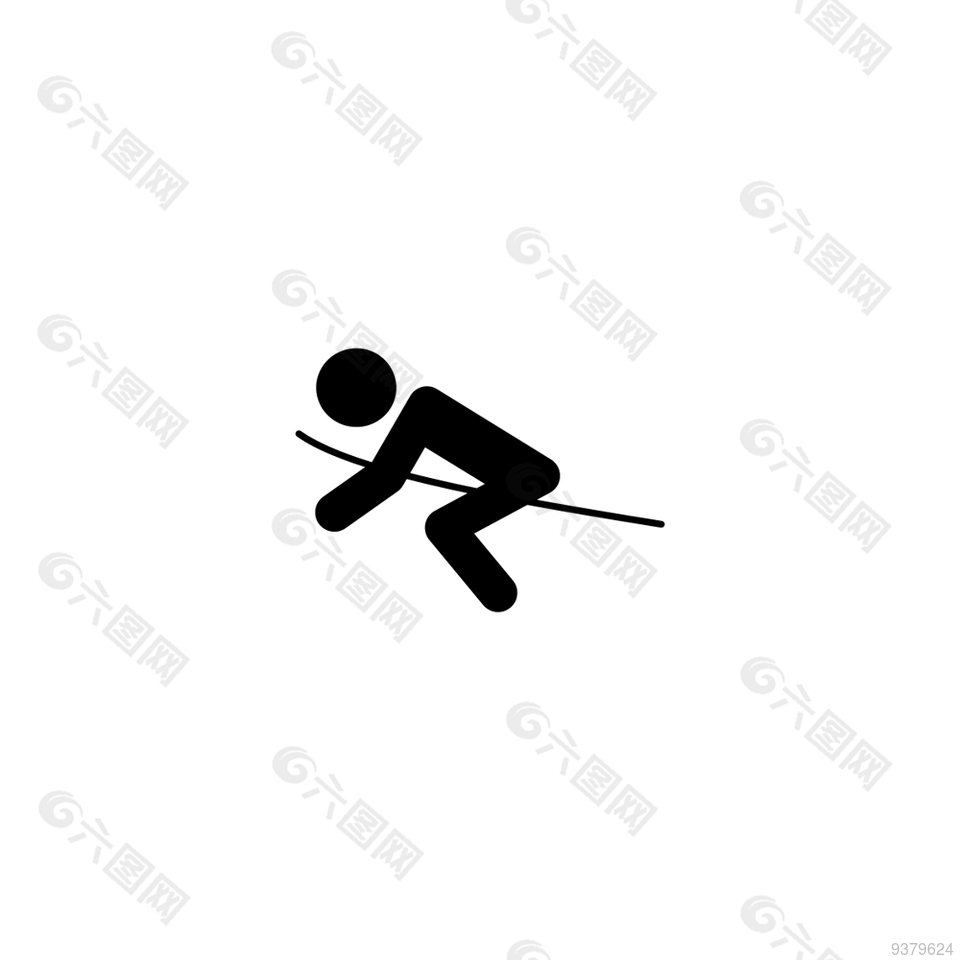 跳远运动标志图片