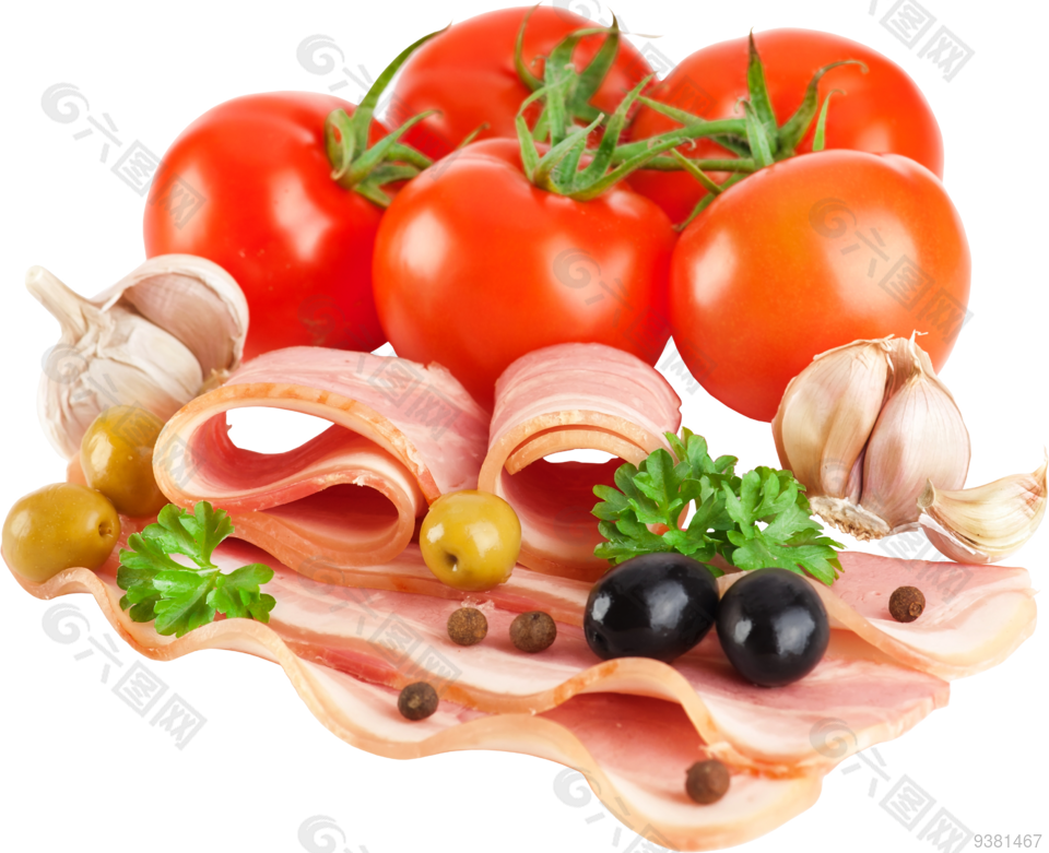 肉类西红柿免抠素材