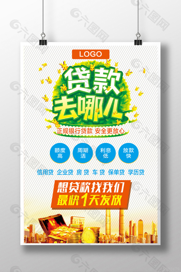 银行贷款海报