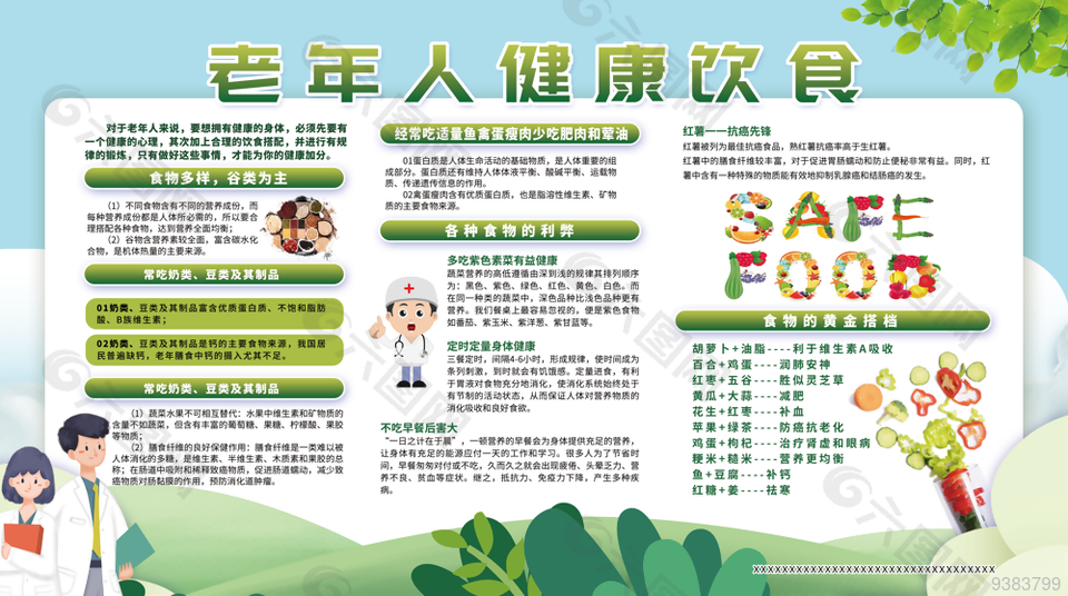 中医老年人健康教育宣传栏展板设计