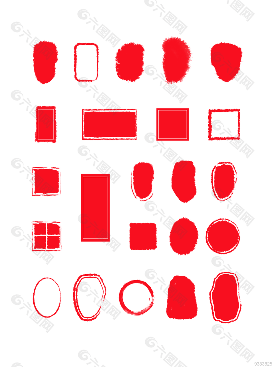 红色印章组图图片