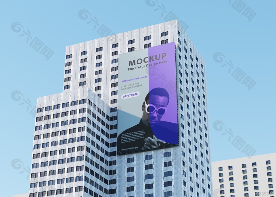 外墙广告宣传样机效果图