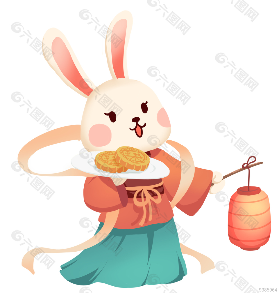中秋节玉兔设计元素图片下载