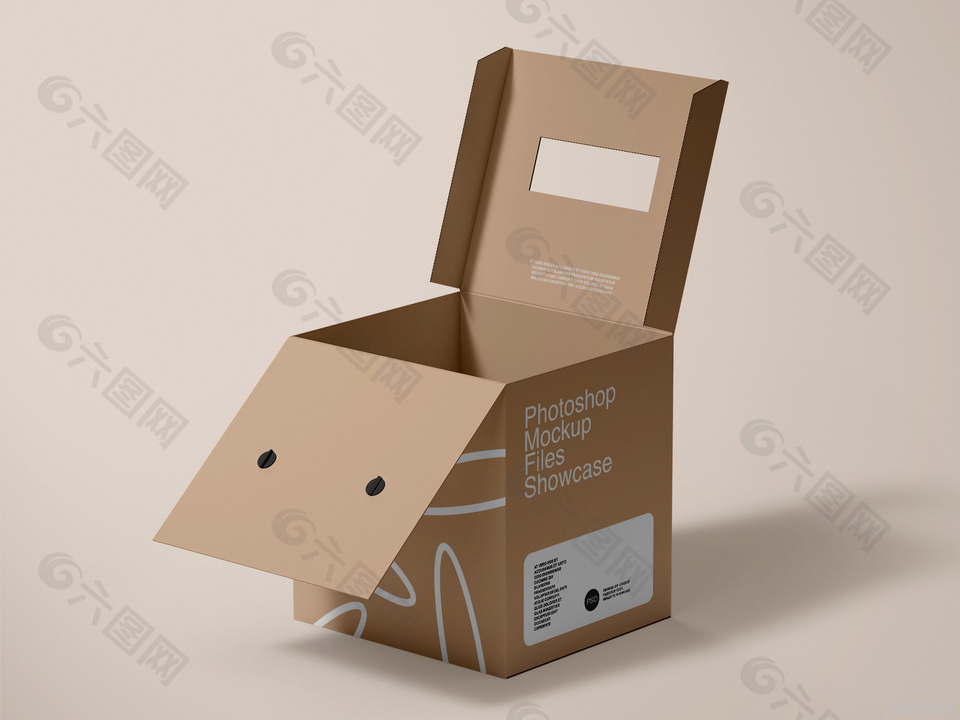 包装盒模型智能贴图PSD素材下载
