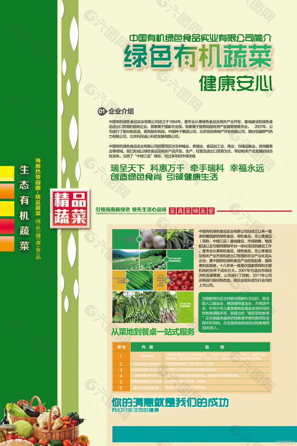 生态有机蔬菜宣传海报