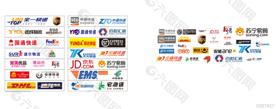 各种快递标识