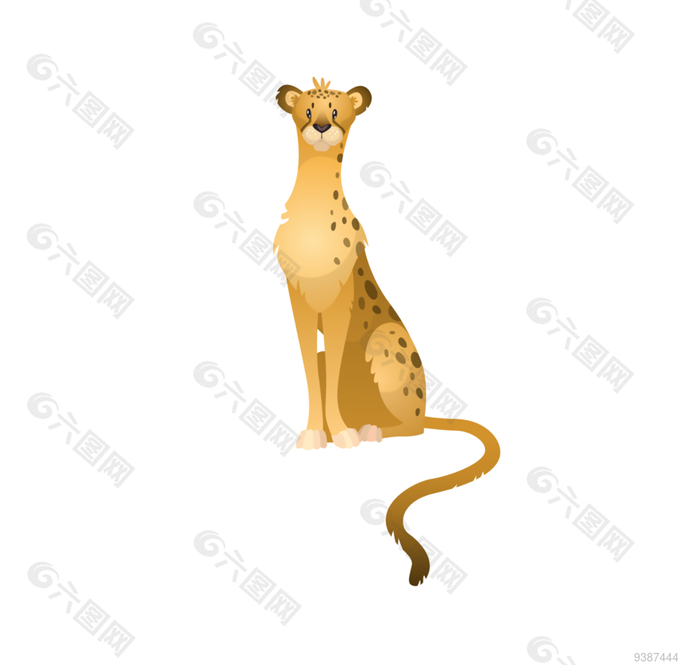 豹动物卡通素材