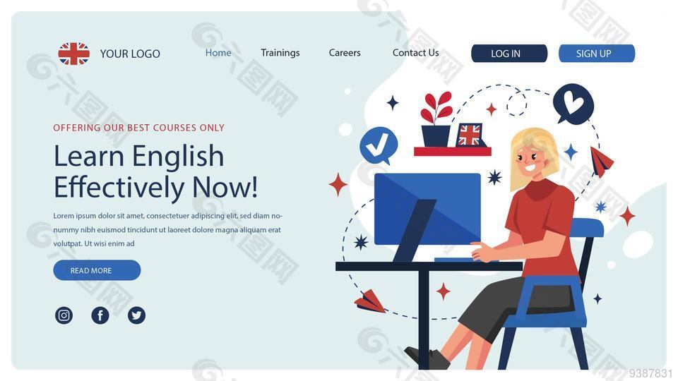 英语学校网站界面设计
