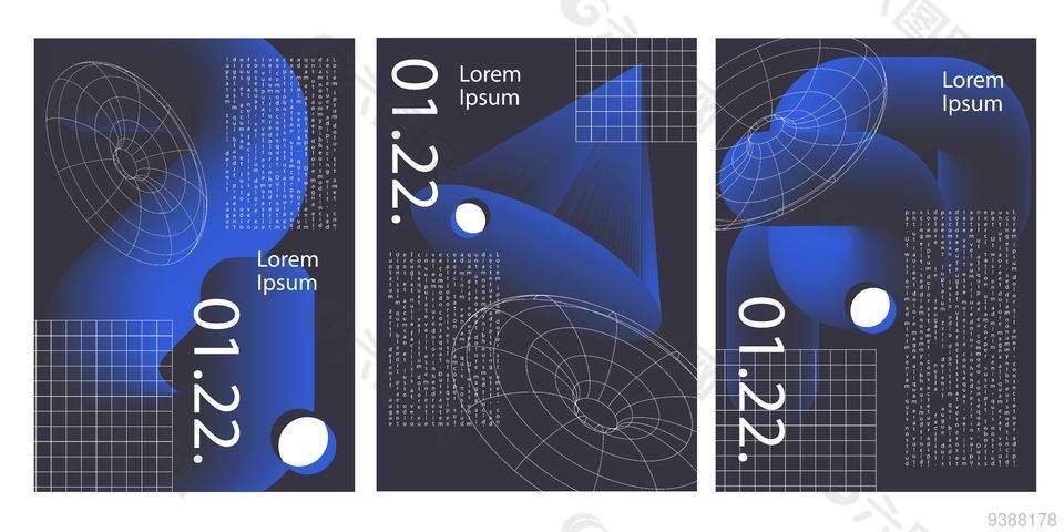 科技线条曲线抽象背景图片