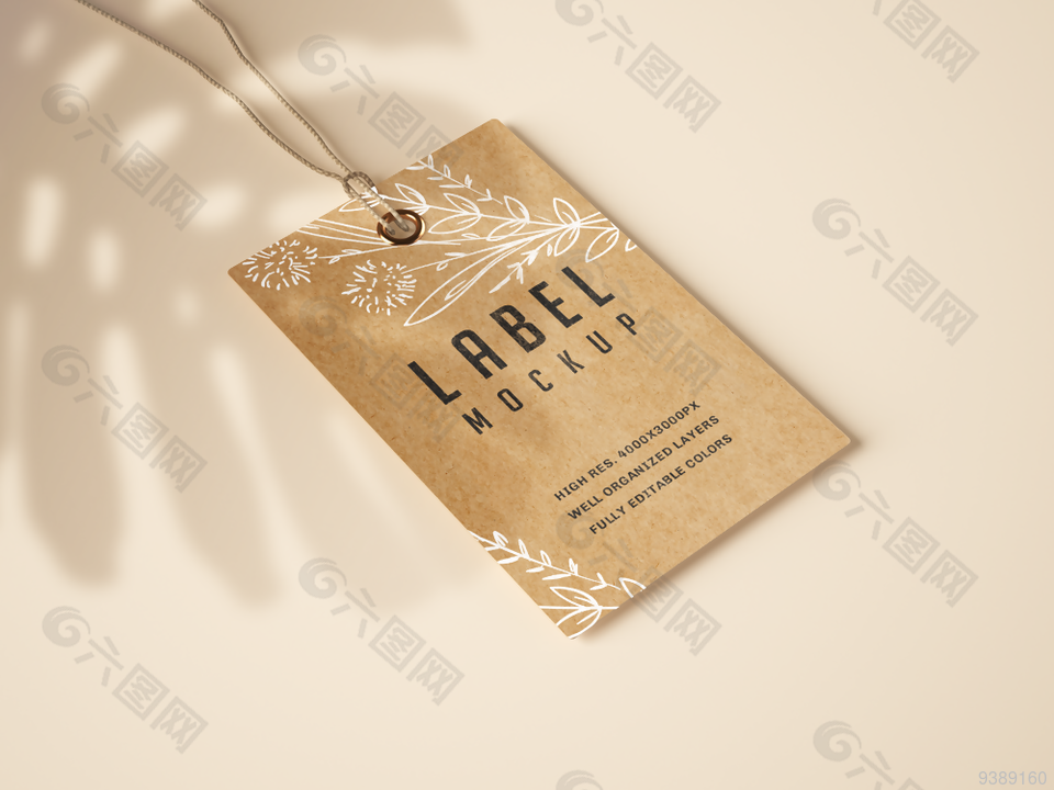 服装吊牌样机效果图