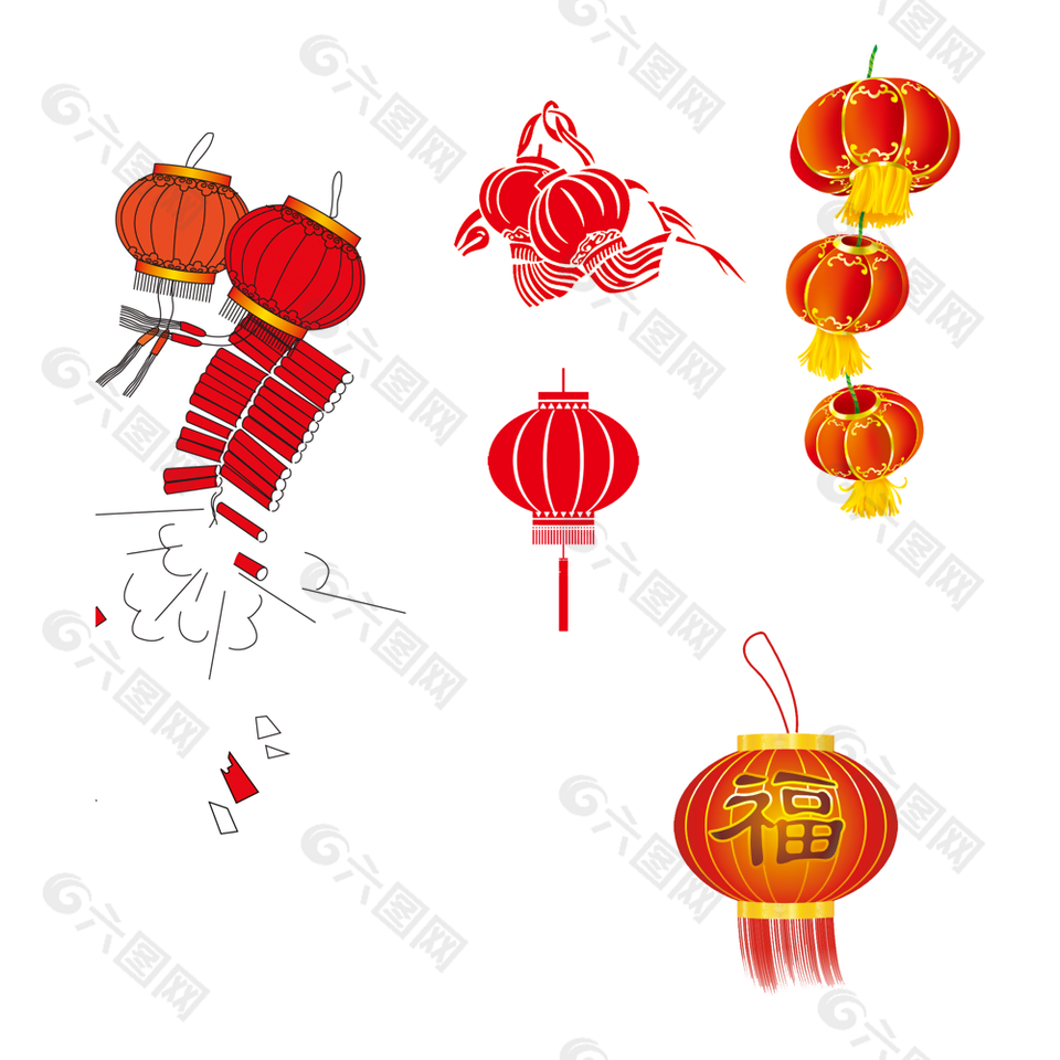 新年春节灯笼图片