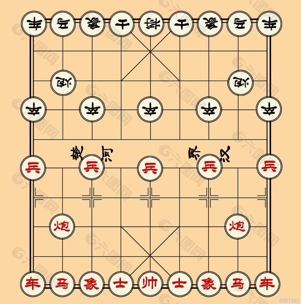 象棋棋盘元素模板