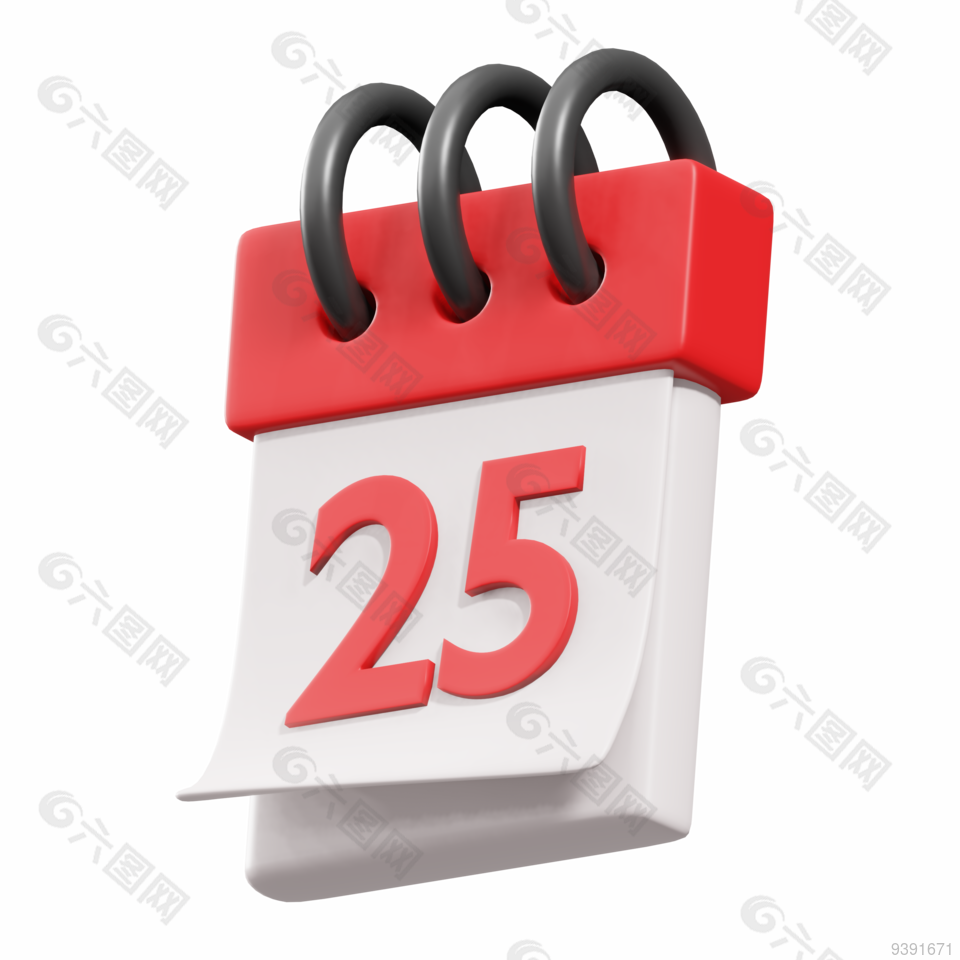 圣诞日历装饰元素图案下载