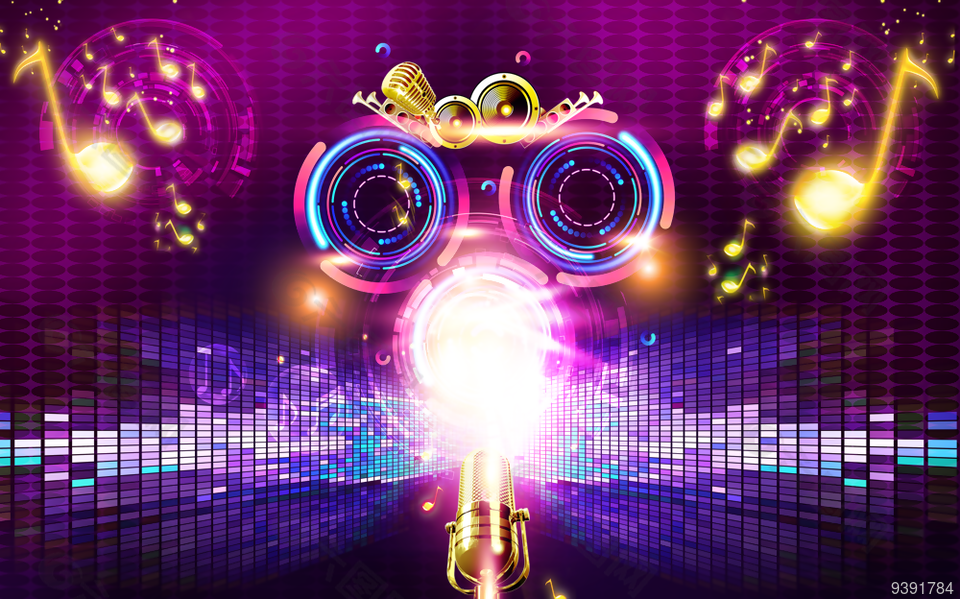 KTV音乐包厢背景墙图片