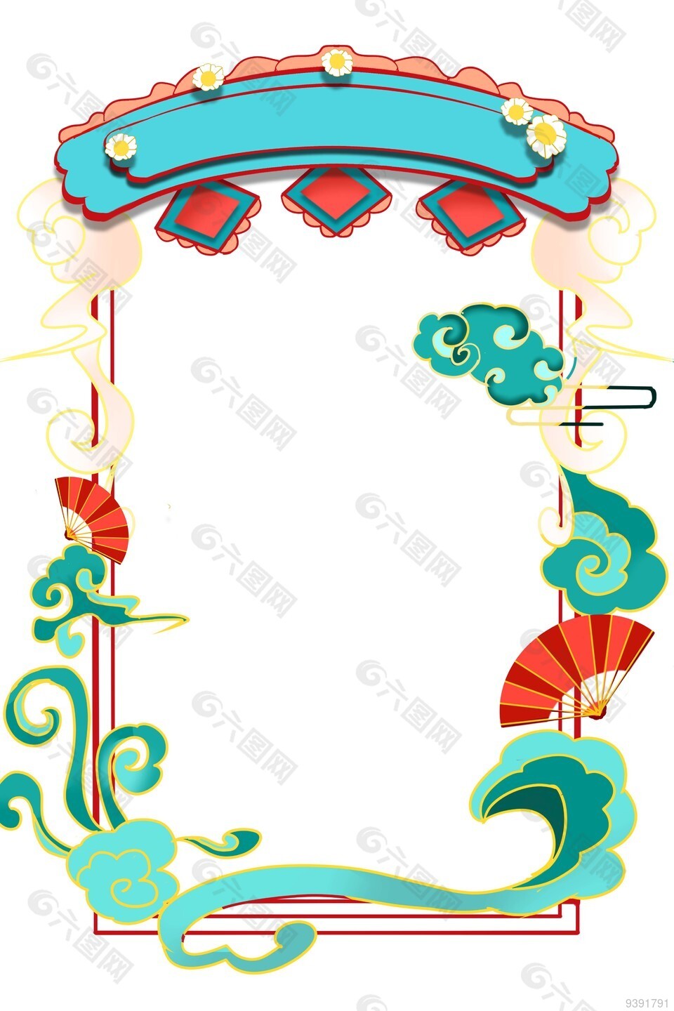 传统中国古风元素边框模板图片