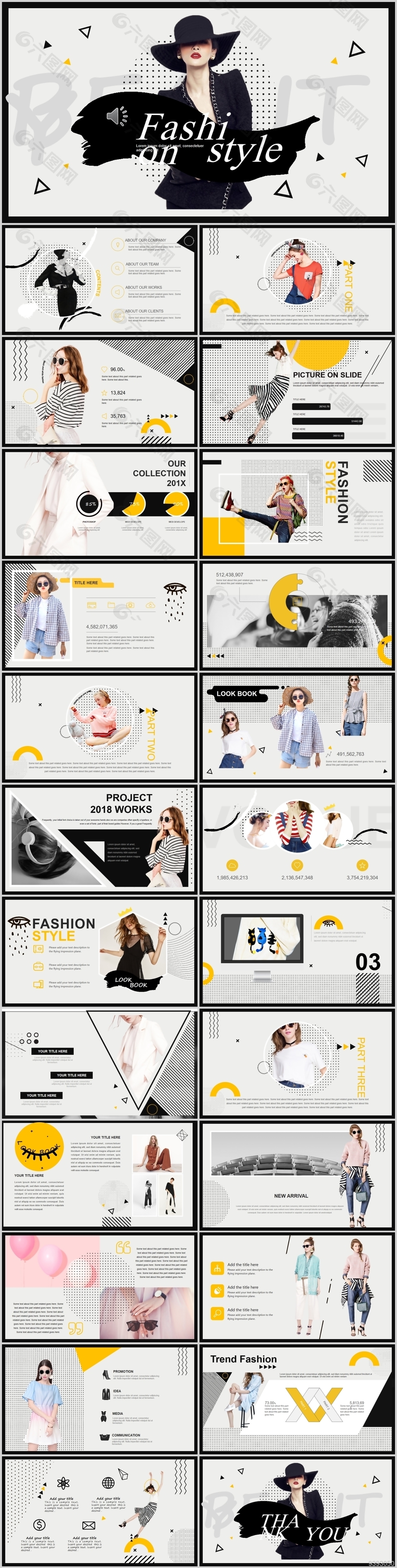 2023欧美服装宣传发布PPT模板