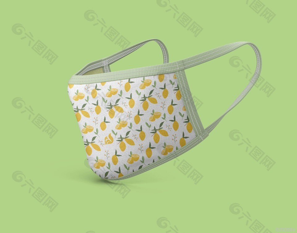 棉质口罩vi样机素材下载