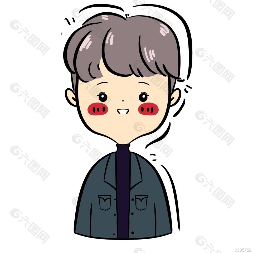 卡通帅气人物形象男生头像素材下载