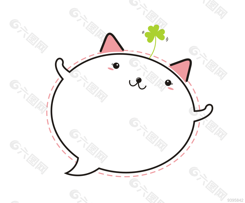 卡通动物形象对话框边框设计