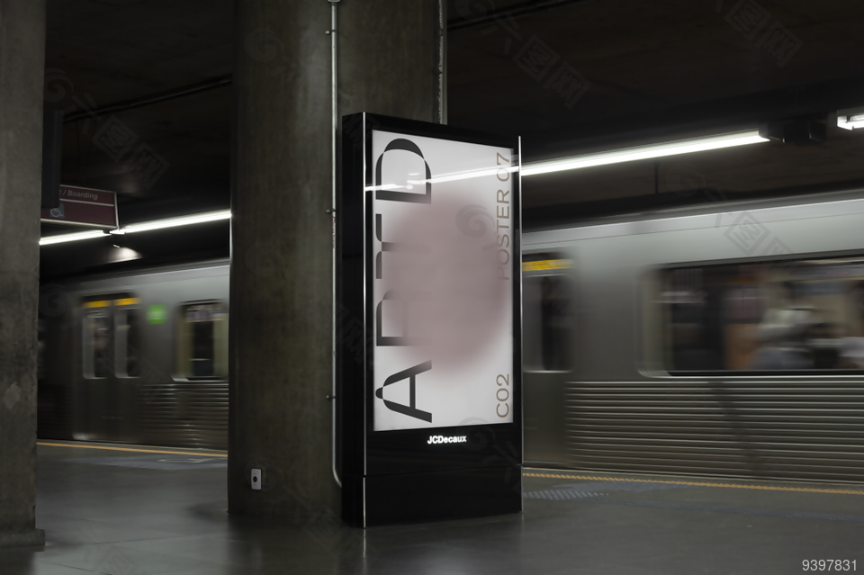 地铁站广告显示屏VI设计图片