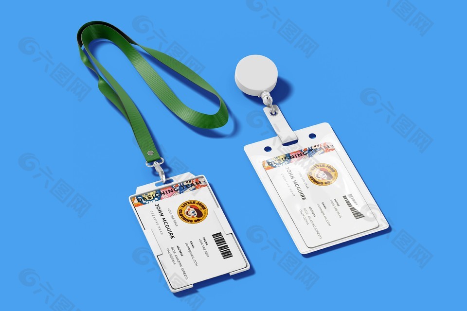 学生证件胸牌样机模板展示