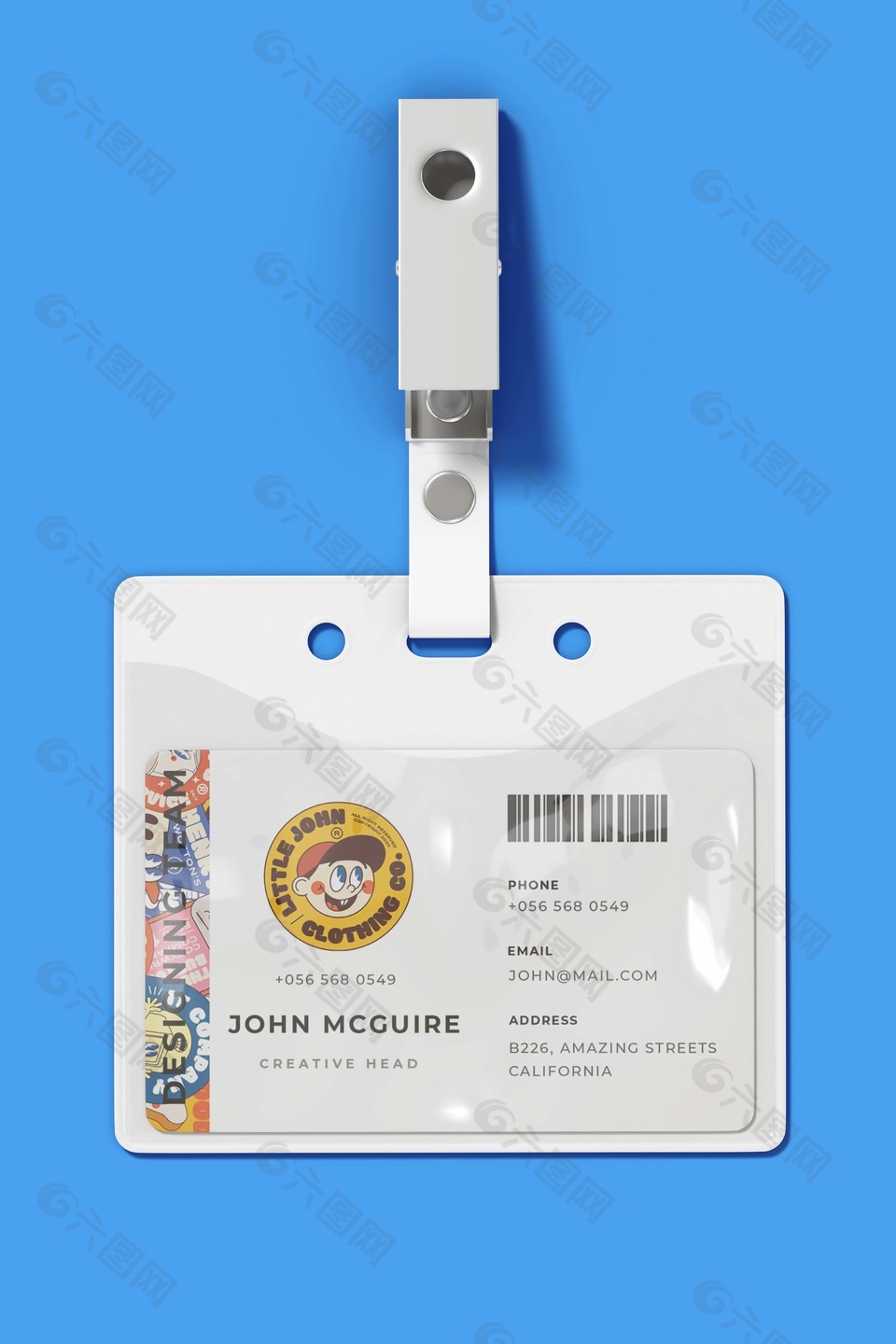 员工通行证VI样机贴图下载