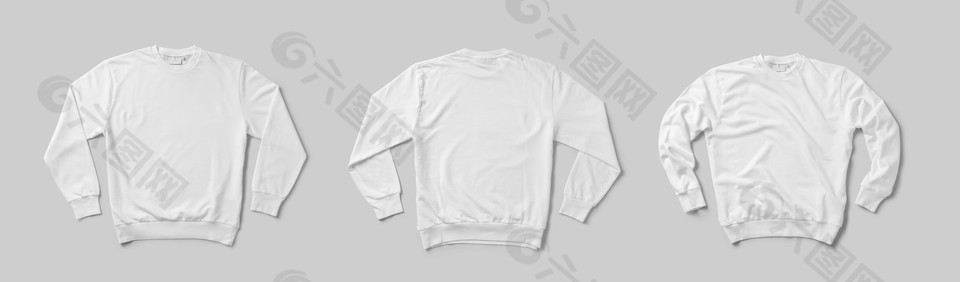 简约纯白卫衣样机素材下载
