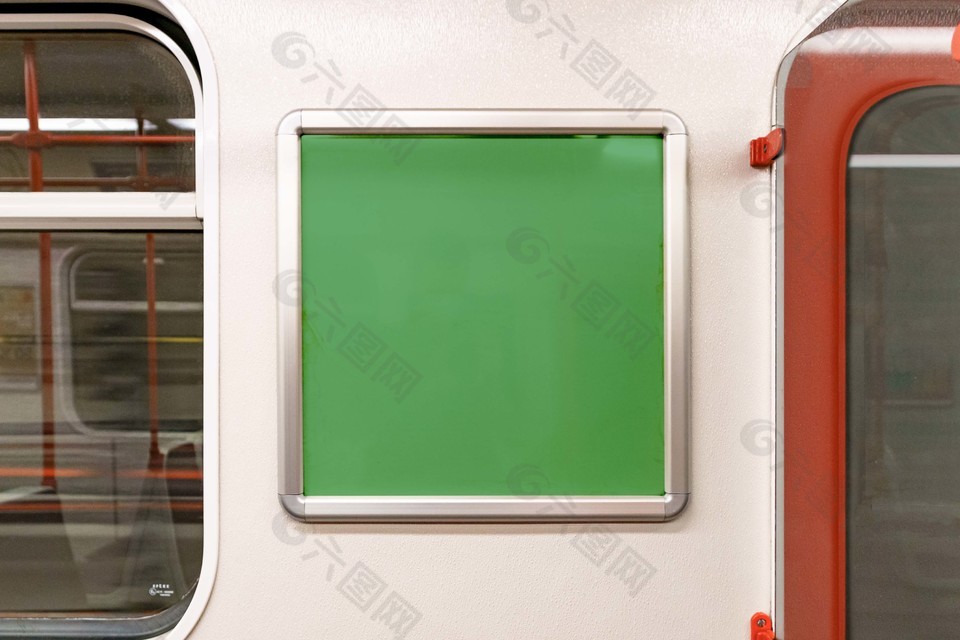 车厢宣传牌贴图样机提案展示